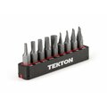 Tekton 1/4 Inch Clutch and Spanner Security Bit Set with Rail, 9-Piece (1/8-1/4 in., #4-#10) DZZ93002